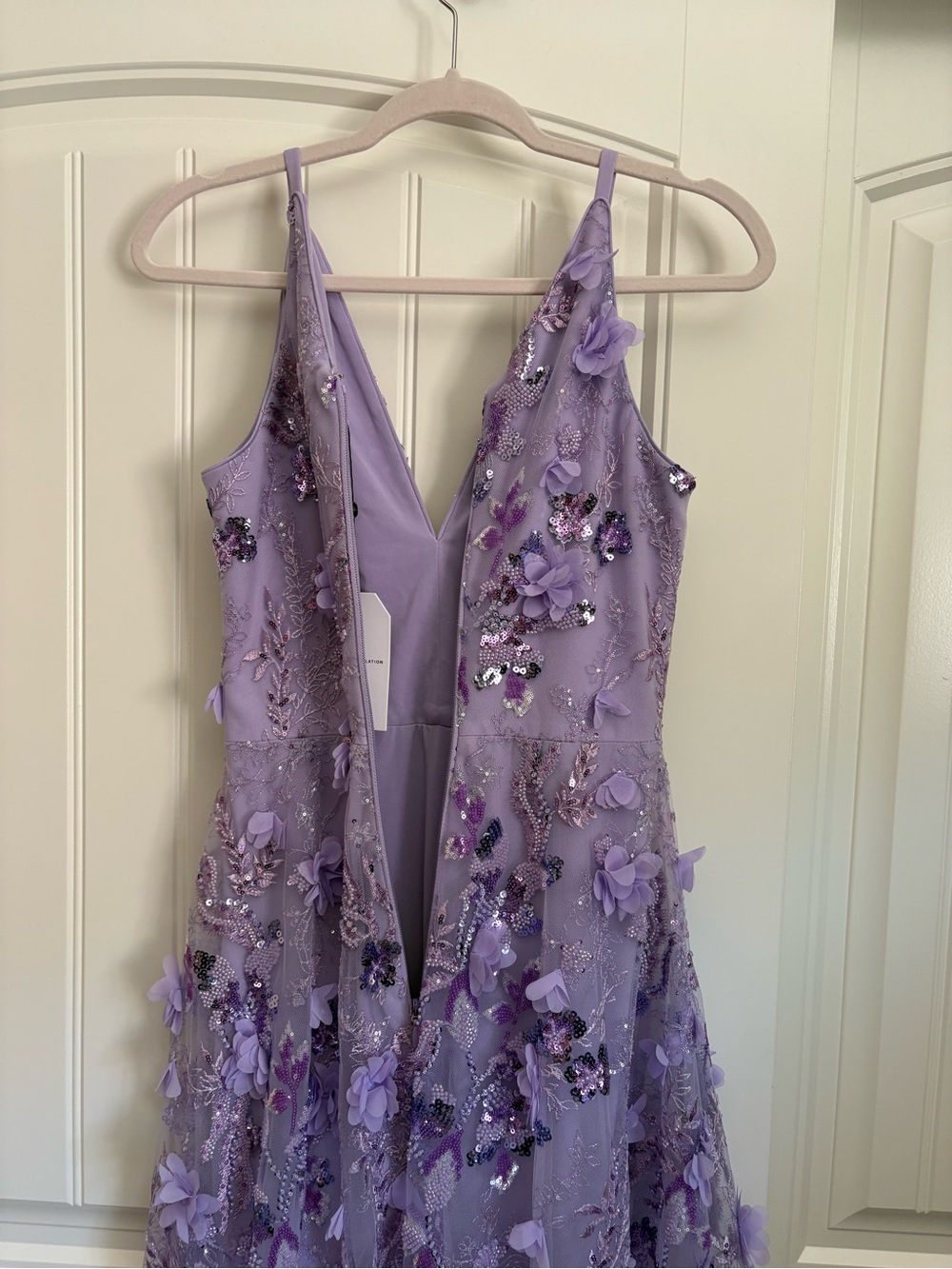 Dress the Population Audrey Cocktail Dress NWT lavender size small - Picture 9 of 13